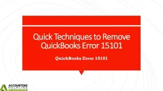 How to overcome QuickBooks Error 15101 with easy techniques