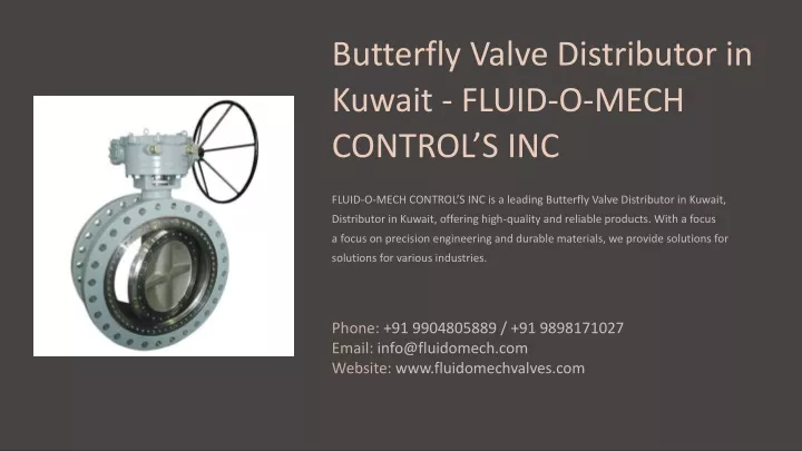 butterfly valve distributor in kuwait fluid
