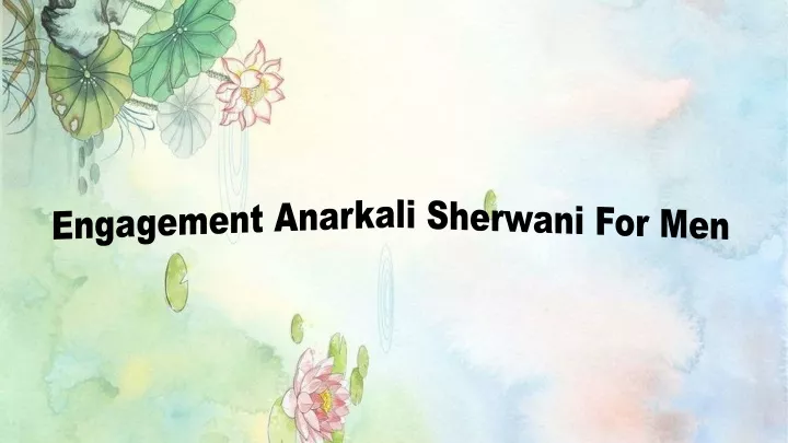 engagement anarkali sherwani for men