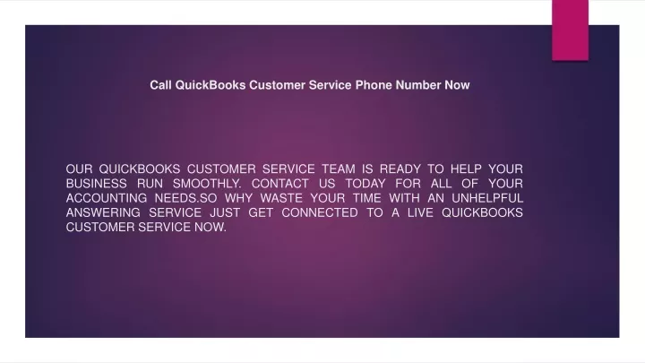 call quickbooks customer service phone number now