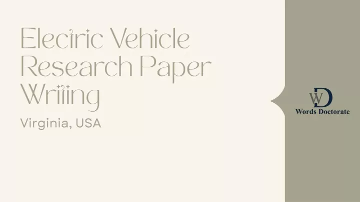 electric vehicle research paper writing
