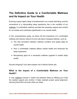 The-Definitive-Guide-to-a-Comfortable-Mattress-and-its-Impact-on-Your-Health