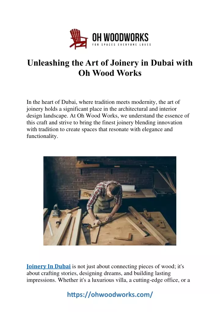 unleashing the art of joinery in dubai with