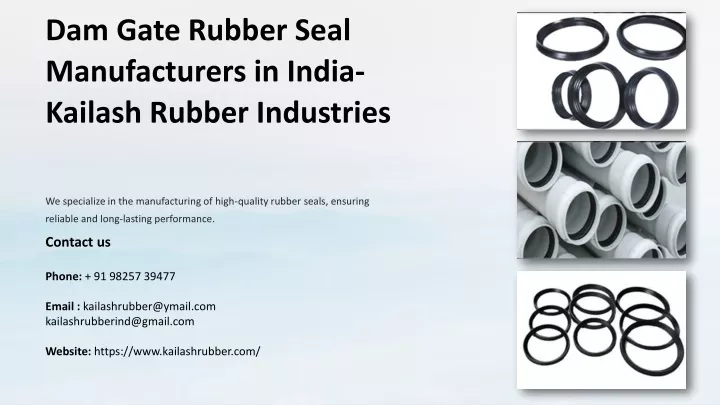 dam gate rubber seal manufacturers in india