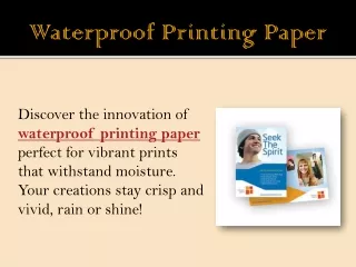 Waterproof Printing Paper