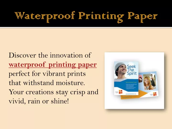 waterproof printing paper