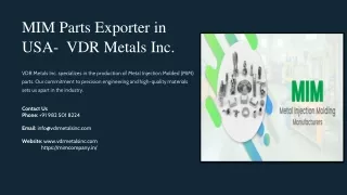 MIM Parts Exporter in USA, Best MIM Parts Exporter in USA