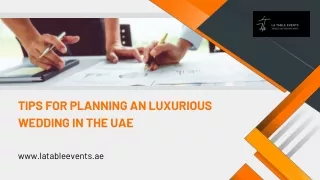 Tips For Planning An Luxurious Wedding In The UAE