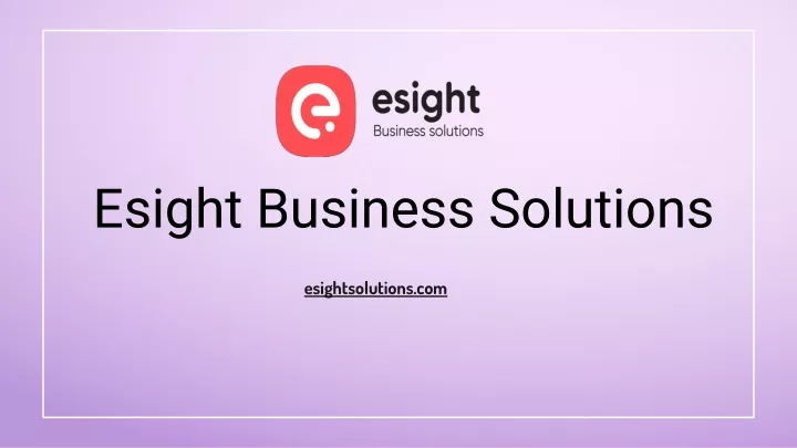 esight business solutions