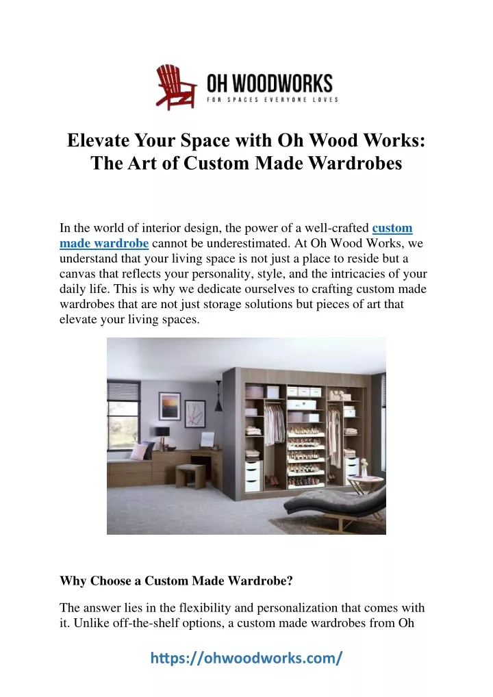 elevate your space with oh wood works