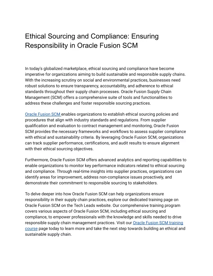 ethical sourcing and compliance ensuring