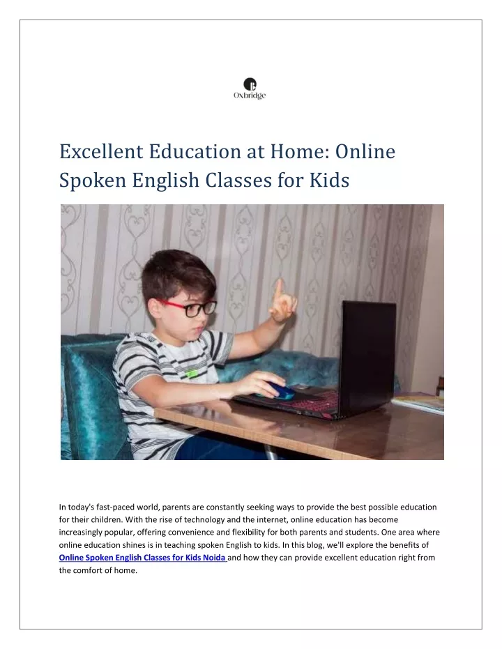 excellent education at home online spoken english