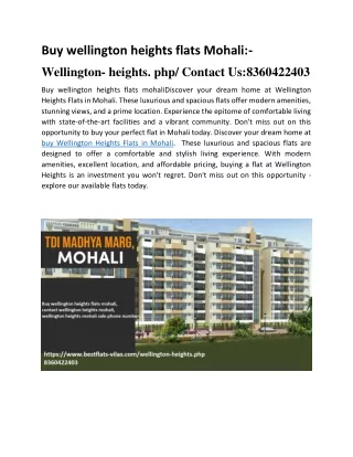 Buy wellington heights flats Mohali (3)
