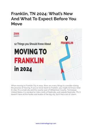 Things You Need to Know Before Moving to Franklin, TN