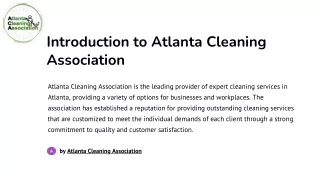 Best Commercial Cleaning Services in Atlanta - Atlanta Cleaning Association