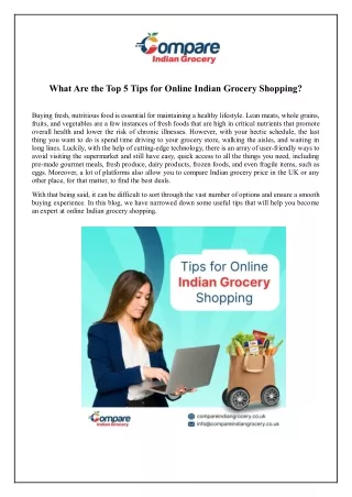 What Are the Top 5 Tips for Online Indian Grocery Shopping?