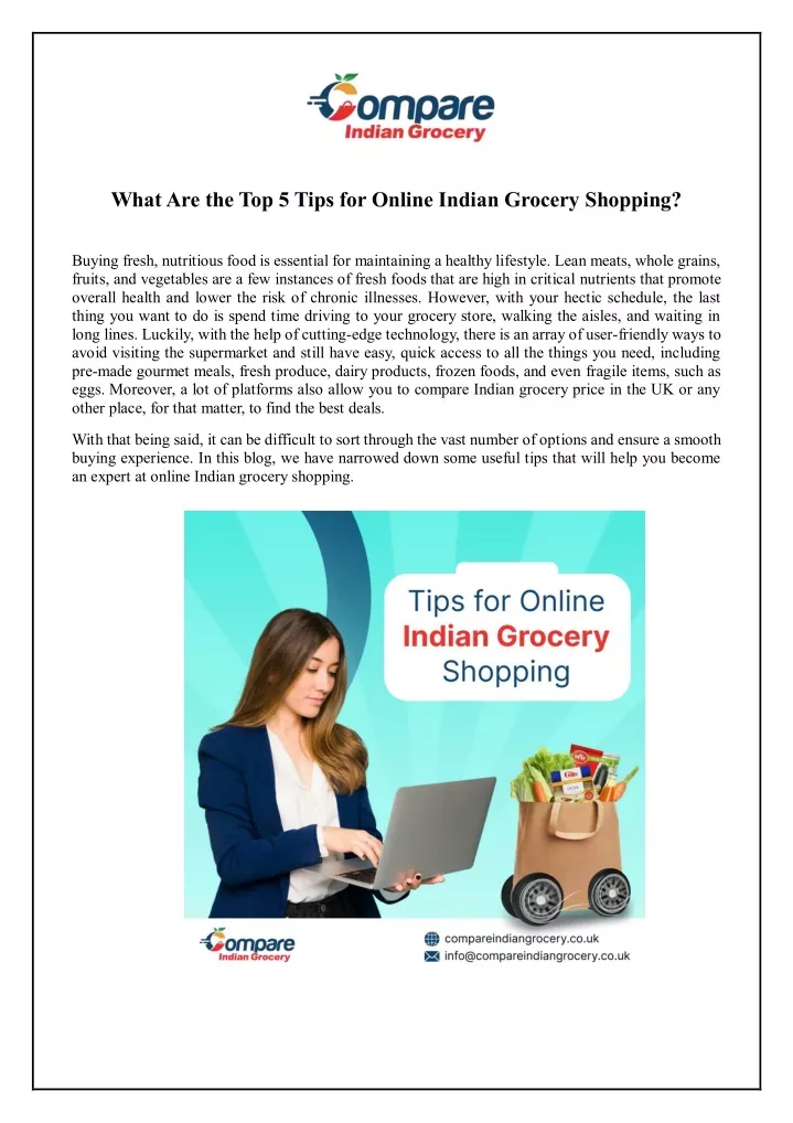 what are the top 5 tips for online indian grocery