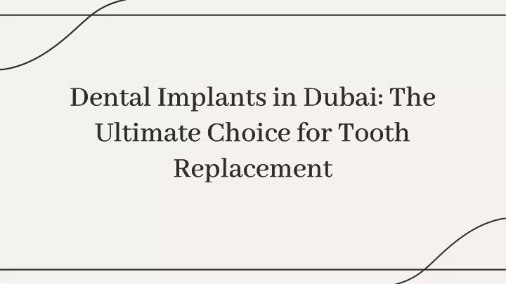 dental implants in dubai the ultimate choice
