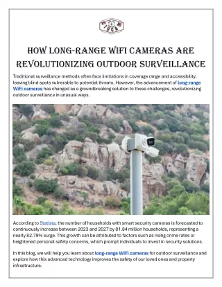 How Long-Range WiFi Cameras Are Revolutionizing Outdoor Surveillance