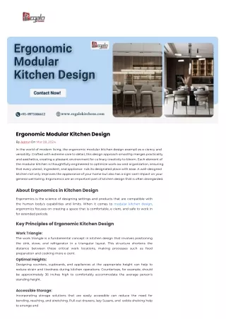 ergonomic modular kitchen design