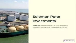 Fueling the Future: SolomonPeter's Leadership in LNG Imports