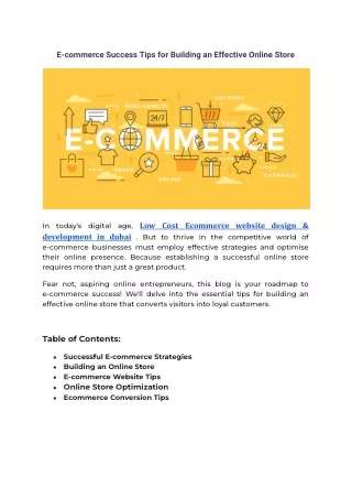 Ecommerce Website Development Company In Dubai