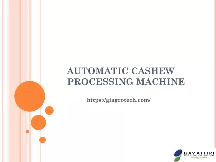 automatic cashew processing machine