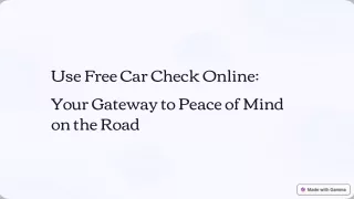 Free-Car-Check-Online