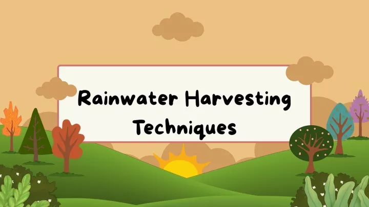 rainwater harvesting techniques