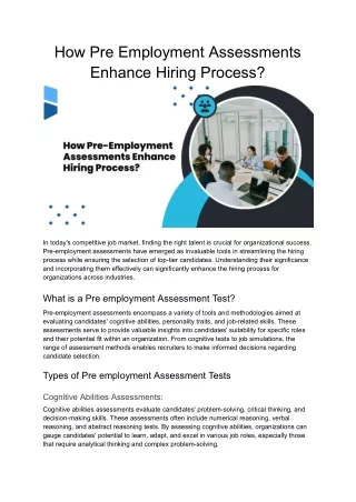 How Pre-Employment Assessments Enhance Hiring Process