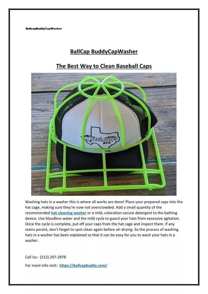 ballcap buddycapwasher