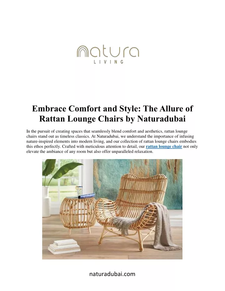 embrace comfort and style the allure of rattan