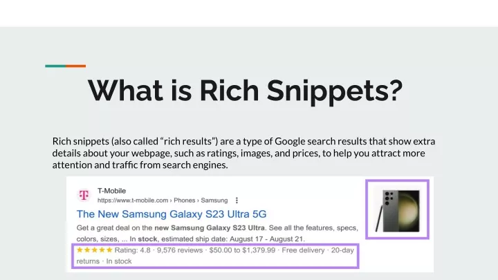 what is rich snippets