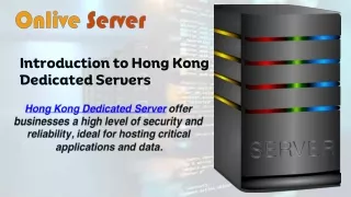 Secure Your Asian Market Success: Hong Kong Dedicated Server