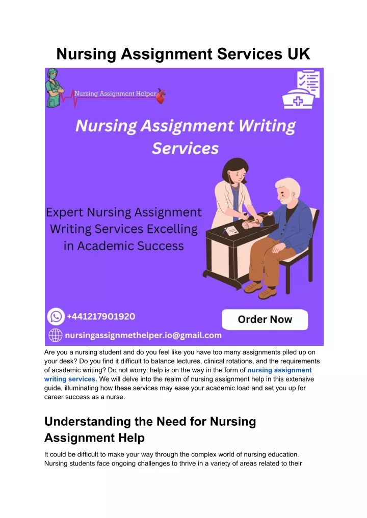 nursing assignment services uk