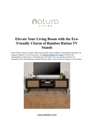 Elevate Your Living Room with the EcoFriendly Charm of Bamboo Rattan TV  Stands