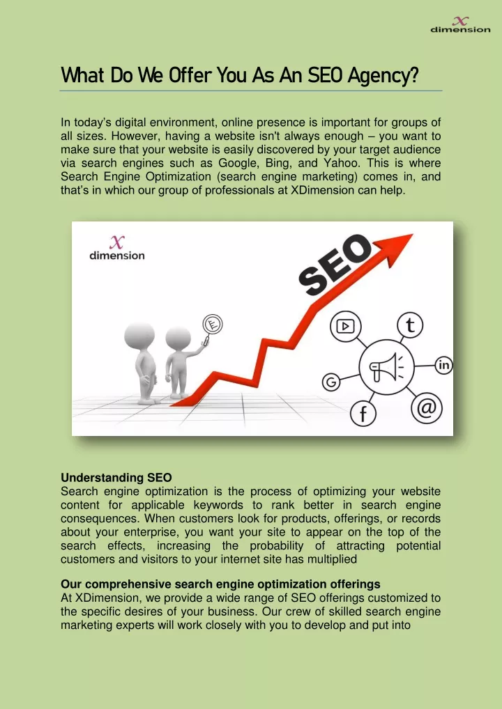 what do we offer you as an seo agency