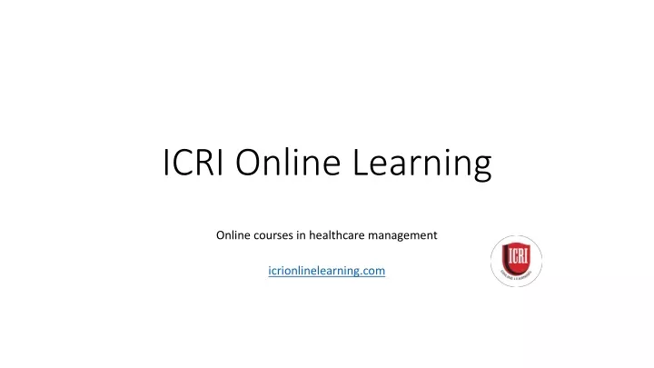 icri online learning
