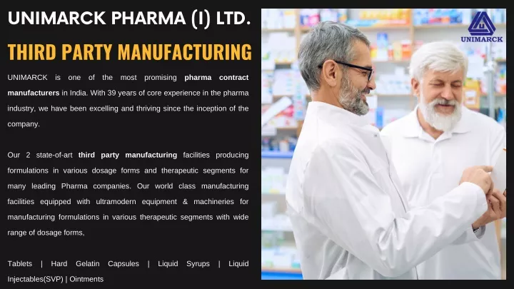 unimarck pharma i ltd third party manufacturing