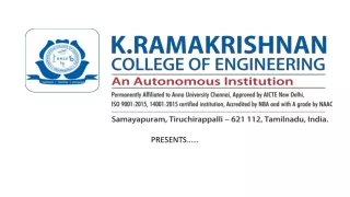 Excellence in Electronics and Communication Engineering at K. Ramakrishnan Colle