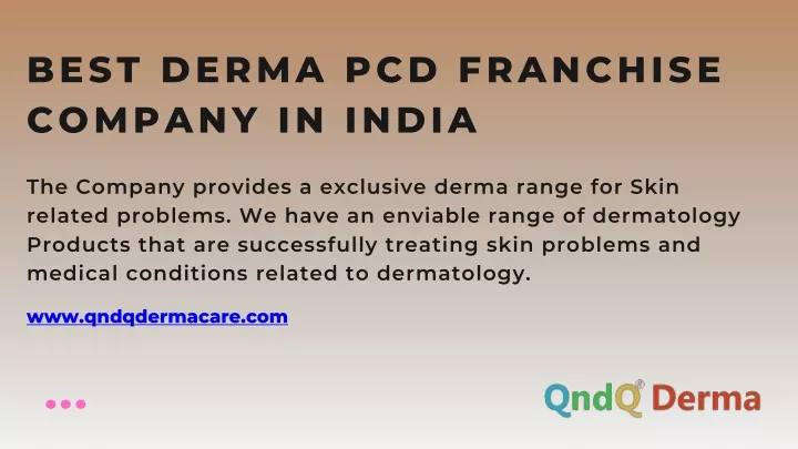 best derma pcd franchise company in india