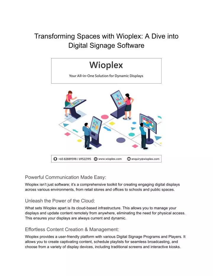 transforming spaces with wioplex a dive into