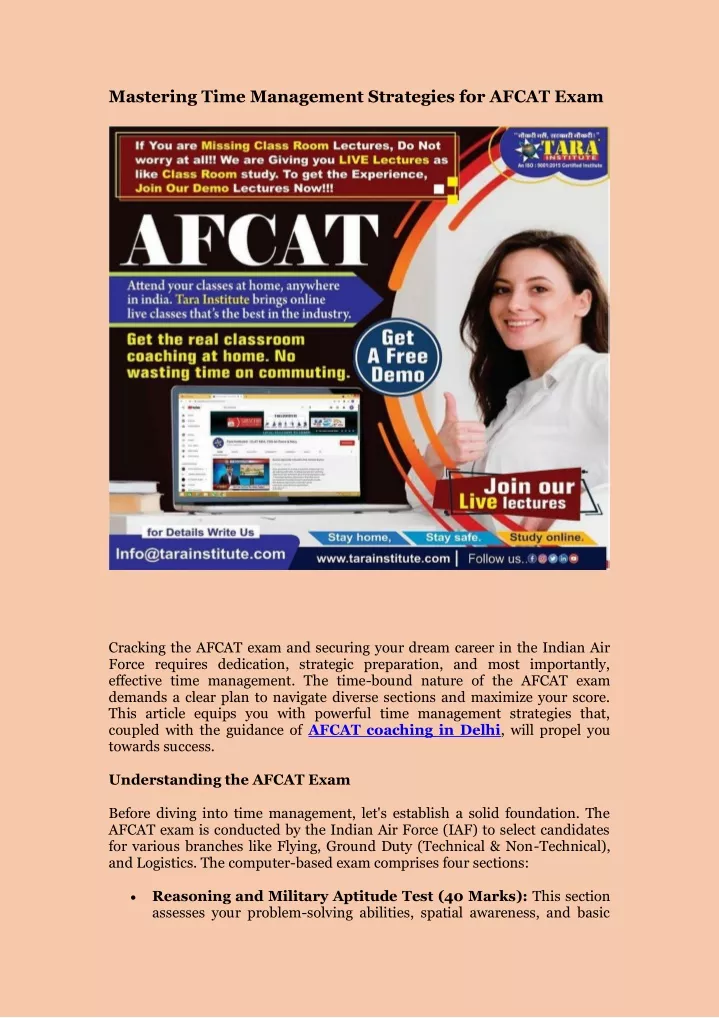 mastering time management strategies for afcat