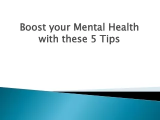 Boost Your Mental Health with These 5 Tips by Psychotherapist in Kaushambi