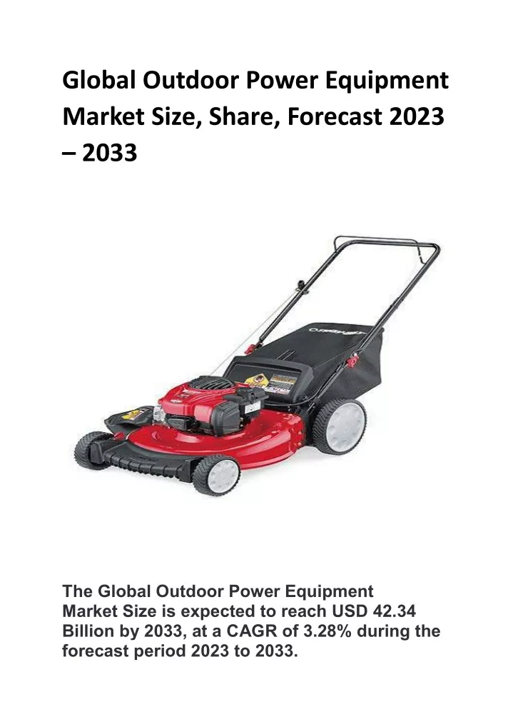 global outdoor power equipment market size share