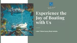 Lake Tahoe Beautiful Boat Tours