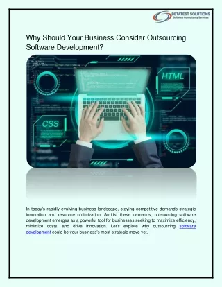 why should your business consider outsourcing