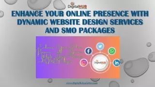 Enhance Your Online Presence with Dynamic Website Design Services and SMO Packag