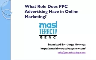 What Role Does PPC Advertising Have in Online
