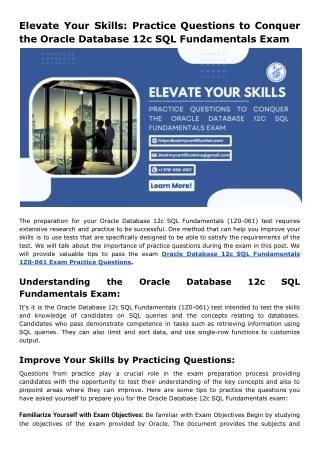 elevate your skills practice questions to conquer